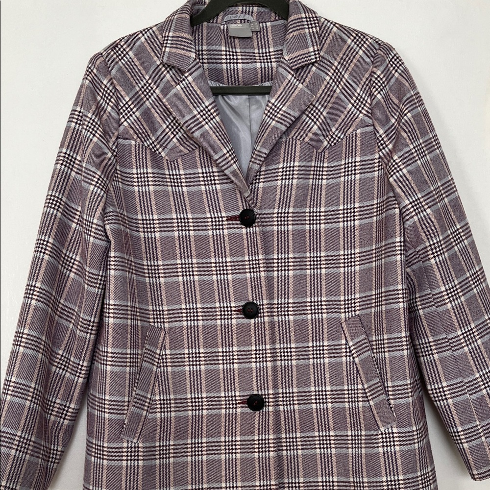ASOS Checkered Blazer - Black, White, and Gray